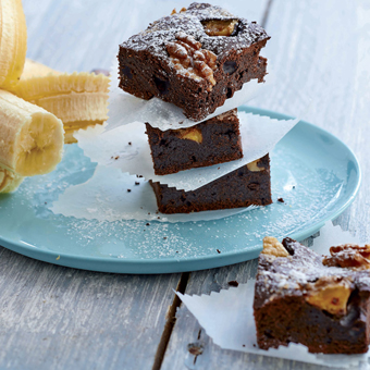 Brownies aux bananes et aux noix