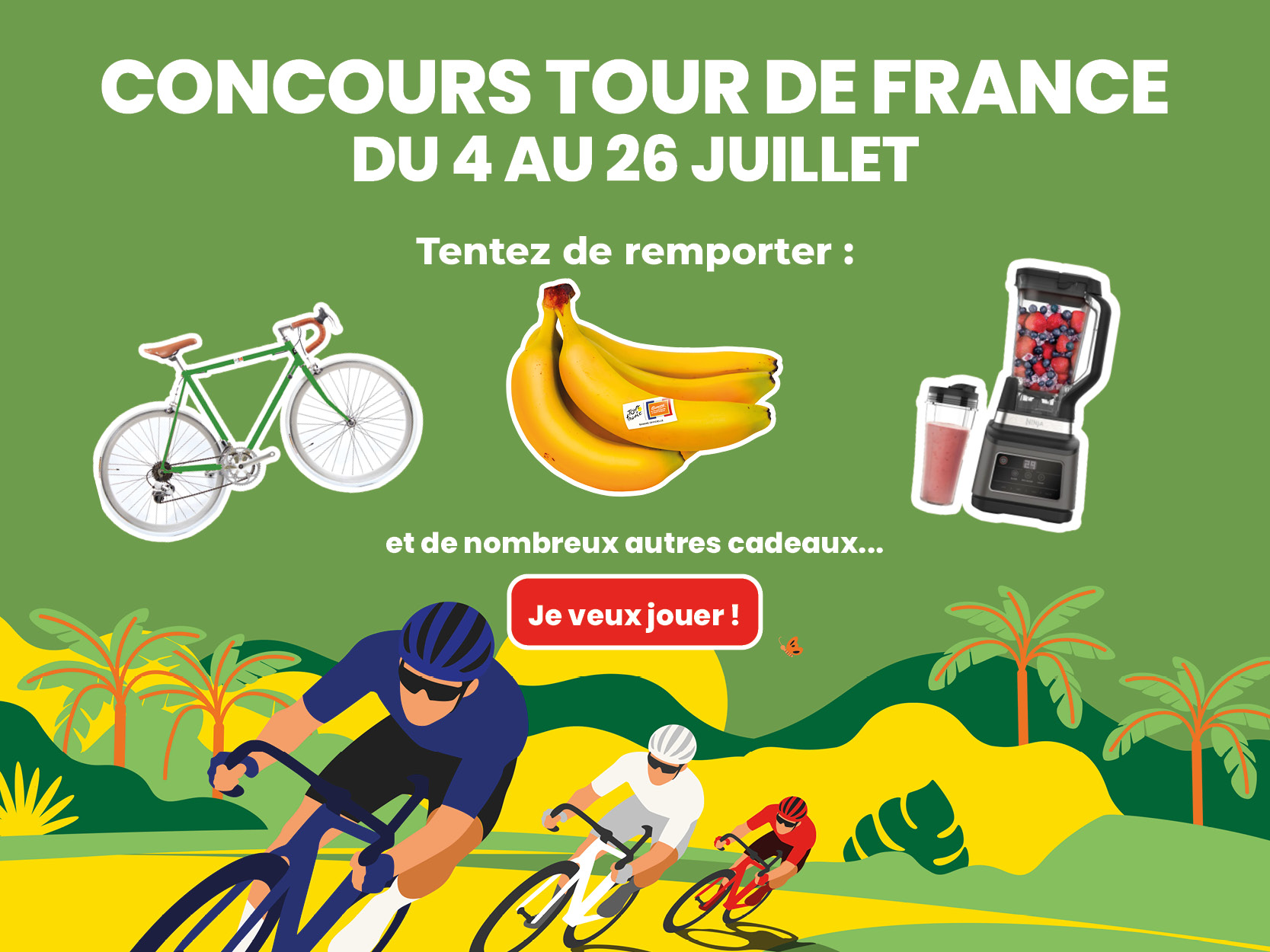 banane officielle tour de france banane guadeloupe martinique concours